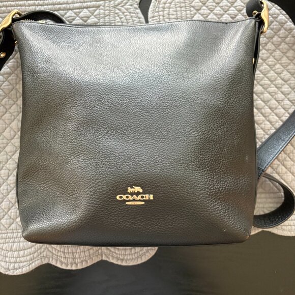 Coach Pebbled Leather Hobo Shoulder Bag – Black – Style C2818 - EUC - Picture 5 of 10